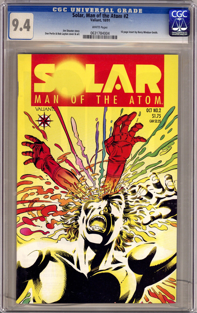Solar, Man of the Atom Vol 1 2 CGC 9.4 (NM) VERY Cracked Case (1991) 