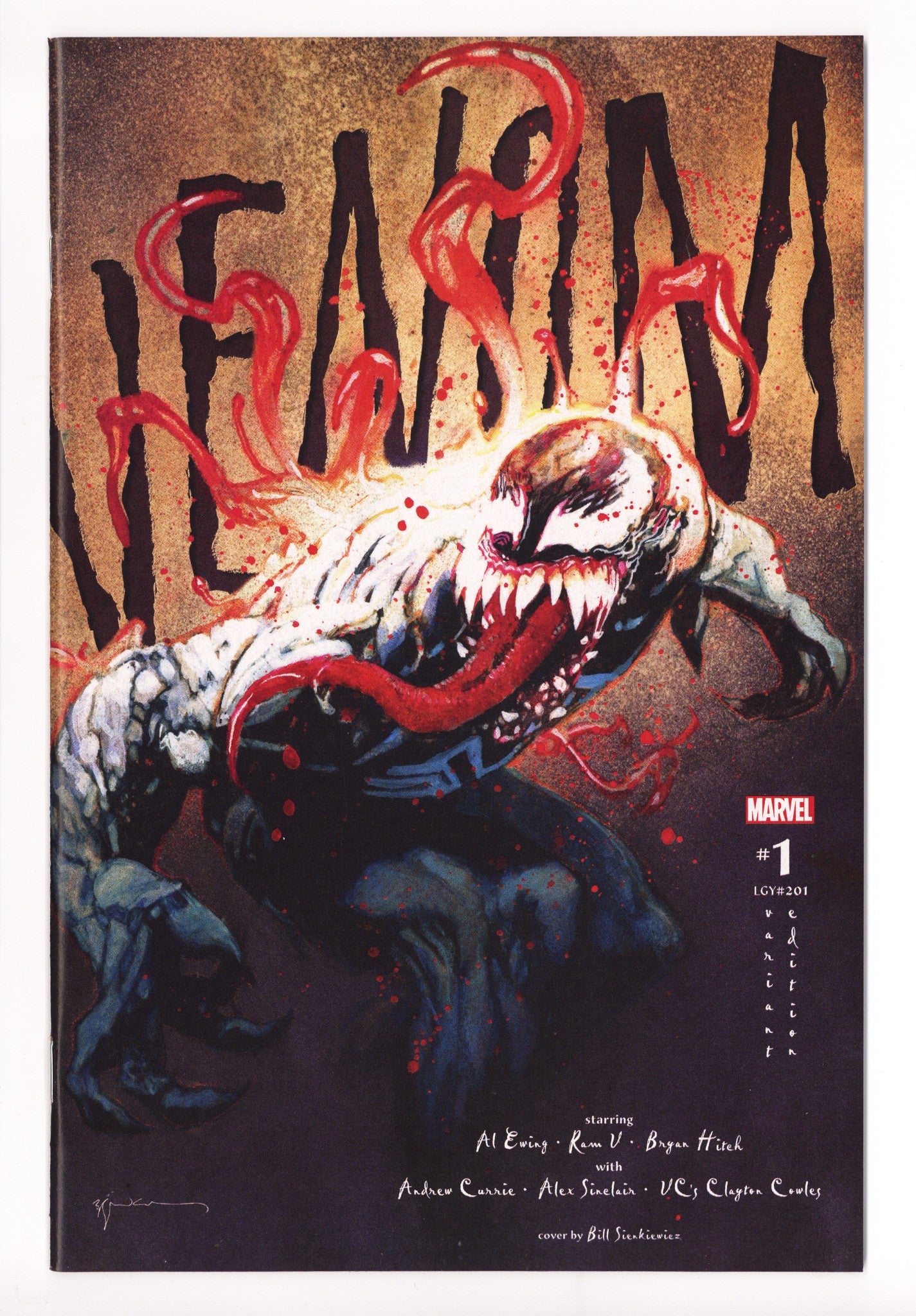 Venom Vol 5 1 (201) NM- (9.2) (2021) Sienkiewicz Incentive Variant 