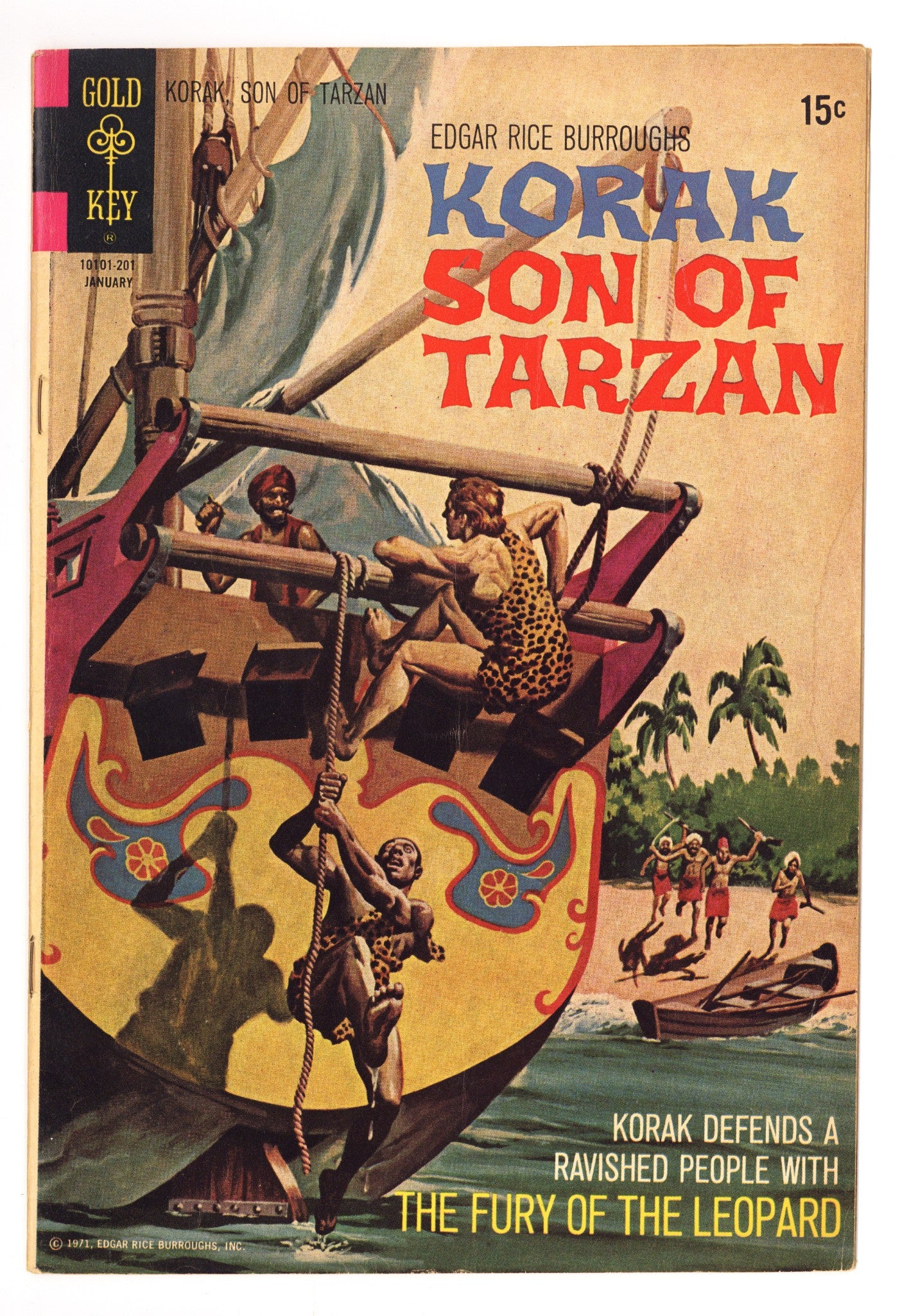 Edgar Rice Burroughs Korak, Son of Tarzan 45 Mid Grade (1972) 
