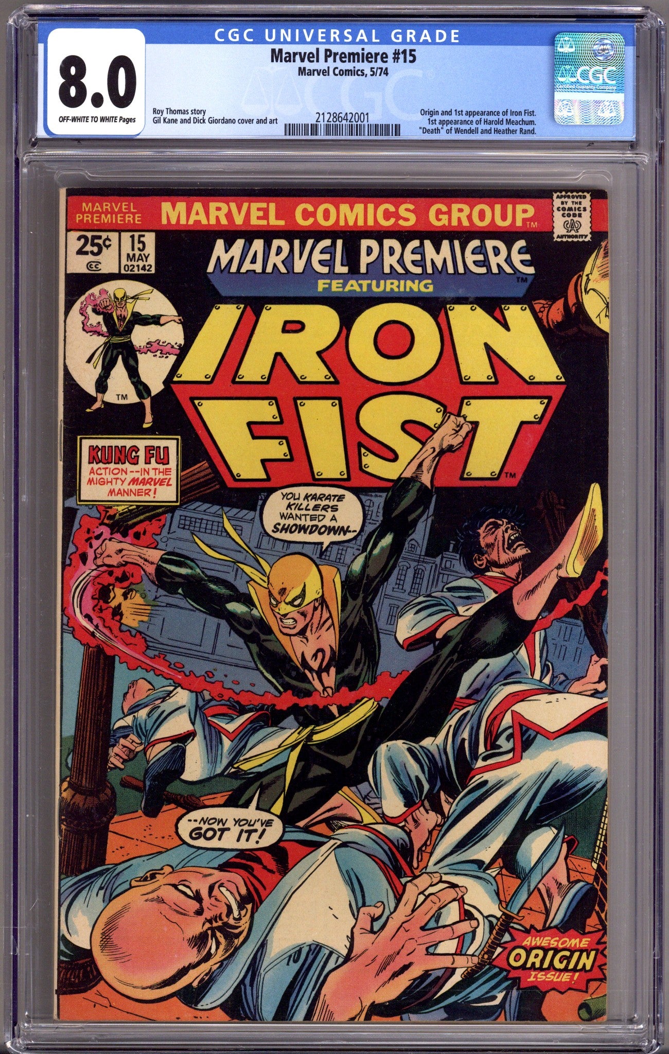 Marvel Premiere   15 CGC 8.0 (VF)   (1974)        