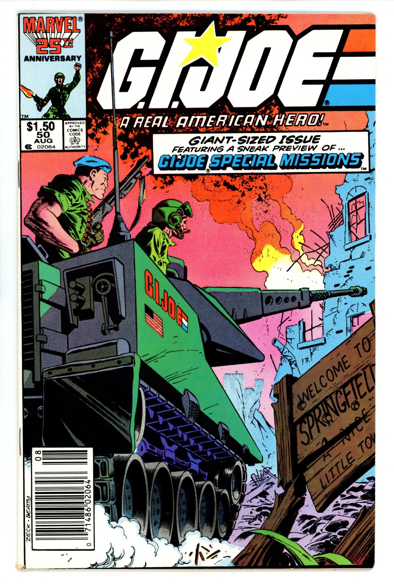 G.I. Joe, A Real American Hero 50 FN+ (6.5) (1986) Canadian Price Variant 