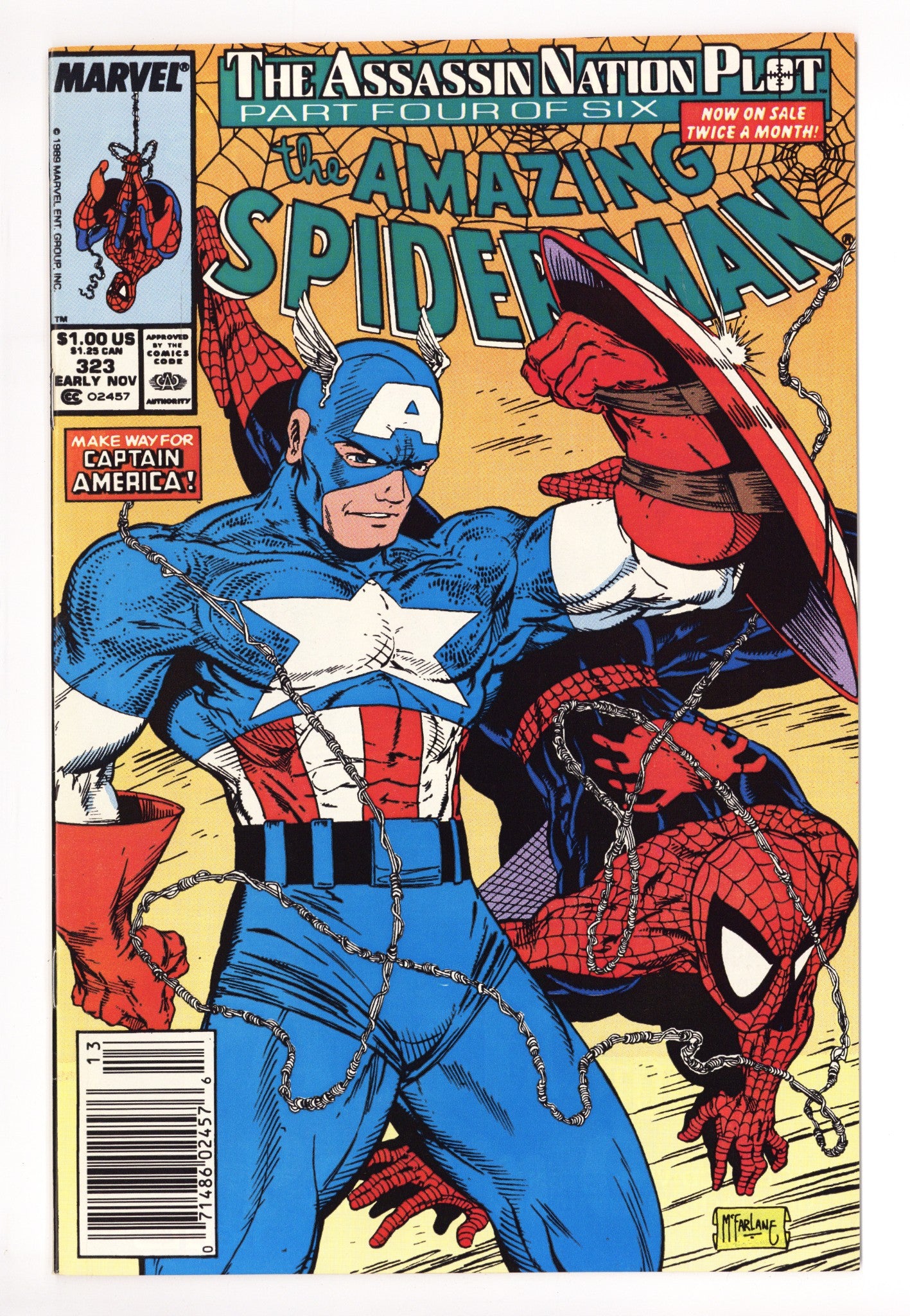 The Amazing Spider-Man Vol 1 323 VF- (7.5) (1989) Newsstand 