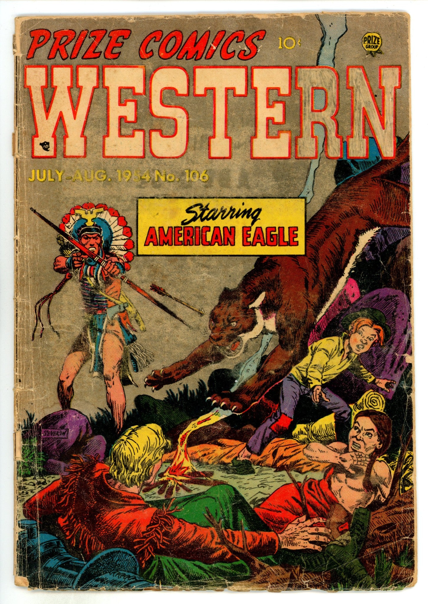 Prize Comics Western 3 (106) GD- (1.8) Cover Detached (1954) 