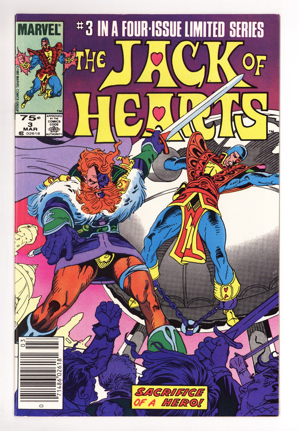 The Jack of Hearts 3 VF+ (8.5) (1984) Canadian Price Variant