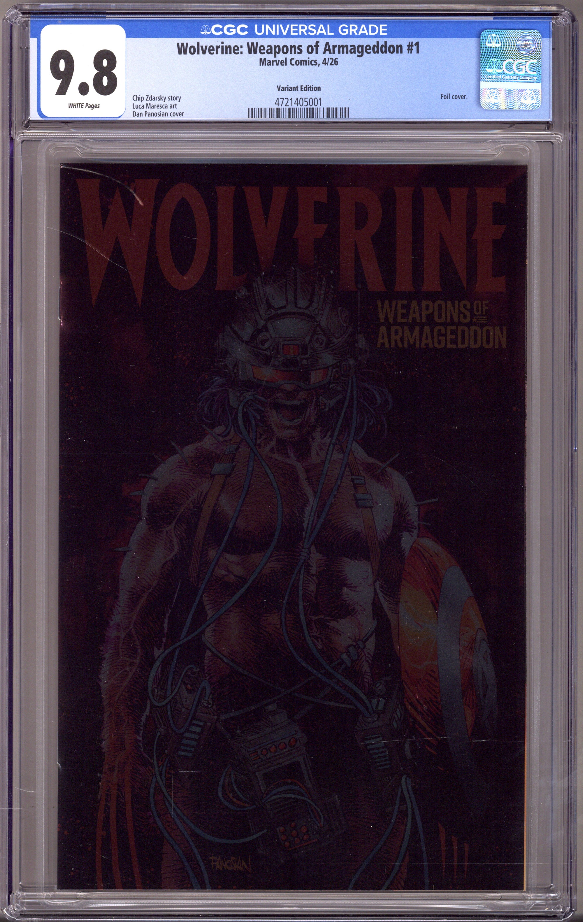 Wolverine: Weapons of Armageddon 1 CGC 9.8 (NM/M) (2026) Panosian Foil Variant 
