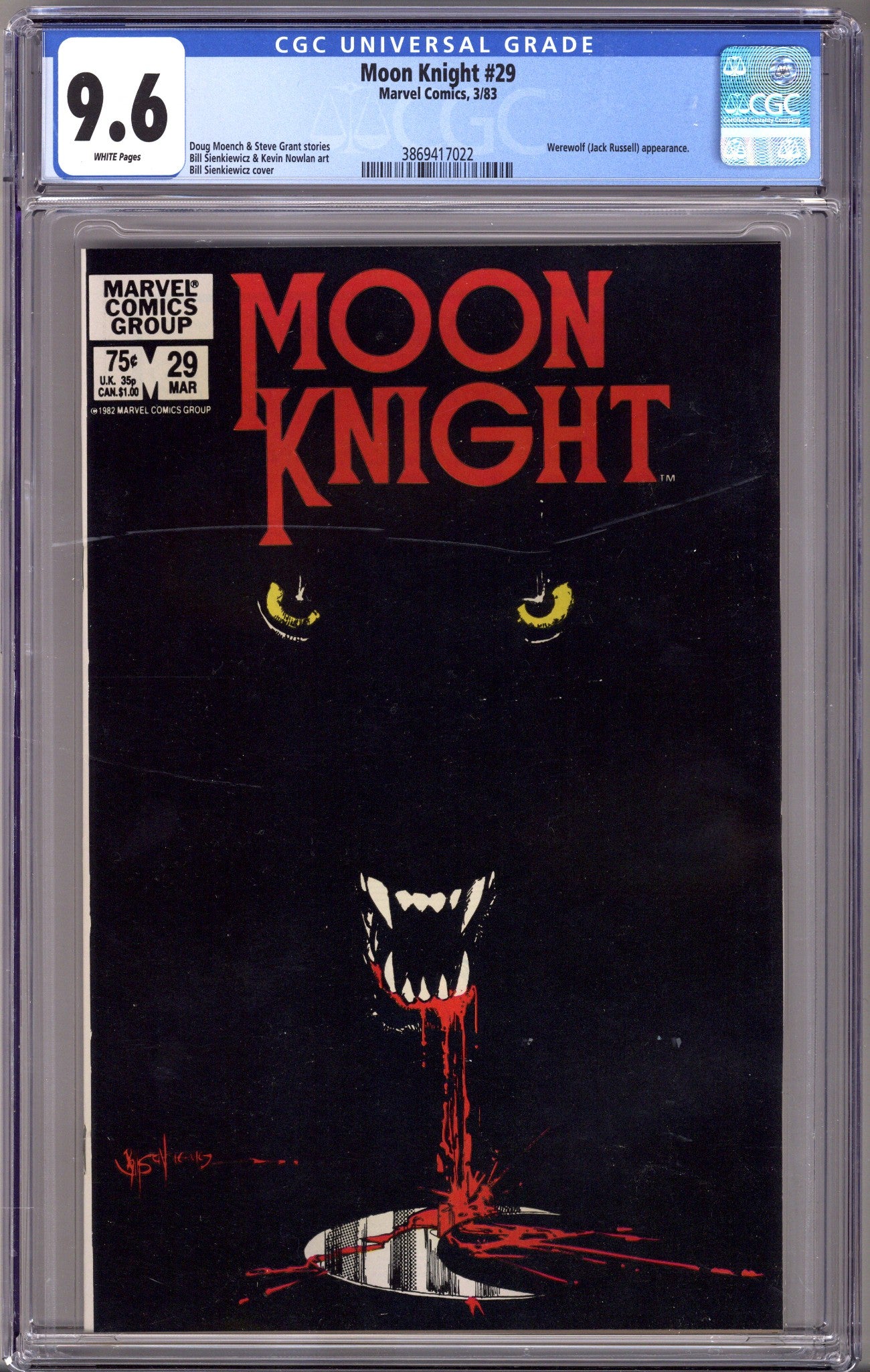Moon Knight Vol 1 29 CGC 9.6 (NM+) (1983) 