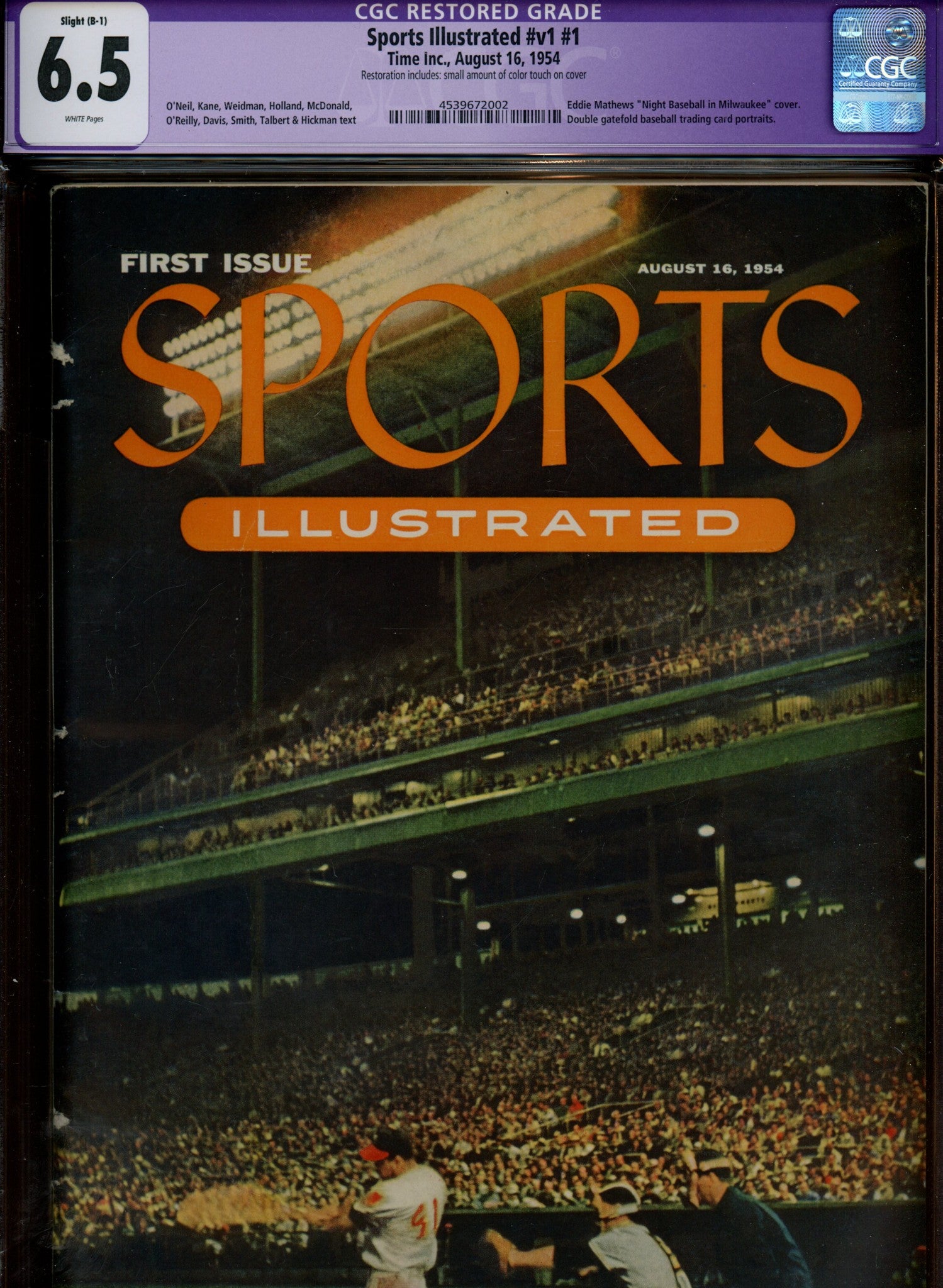 Sports Illustrated Vol 1 1 CGC 6.5 (FN+) Restored (1954) 