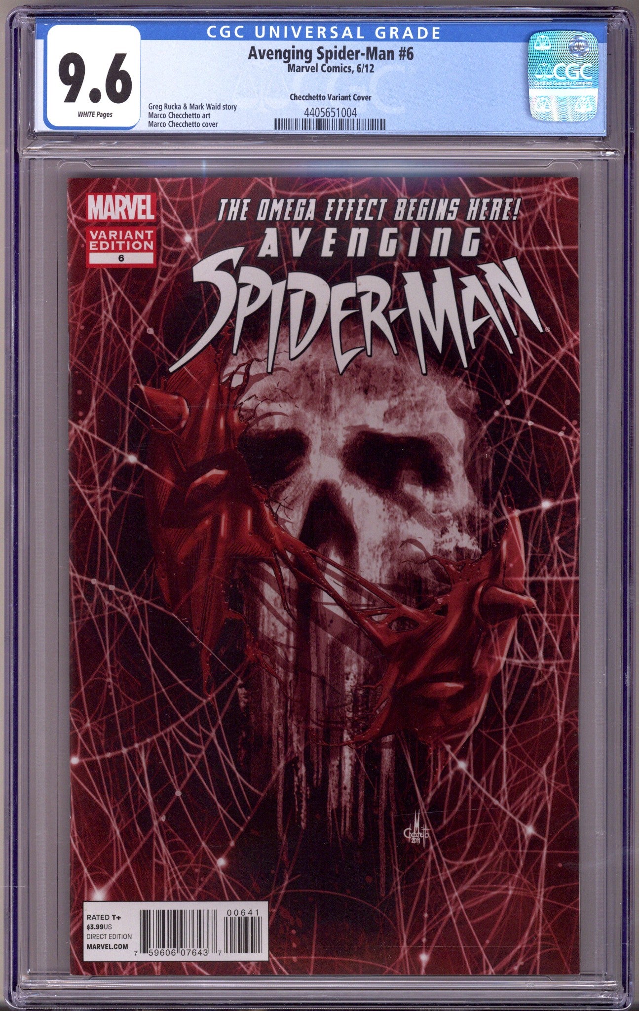 Avenging Spider-Man 6 CGC 9.6 (NM+) (2012) Checchetto Incentive Variant 