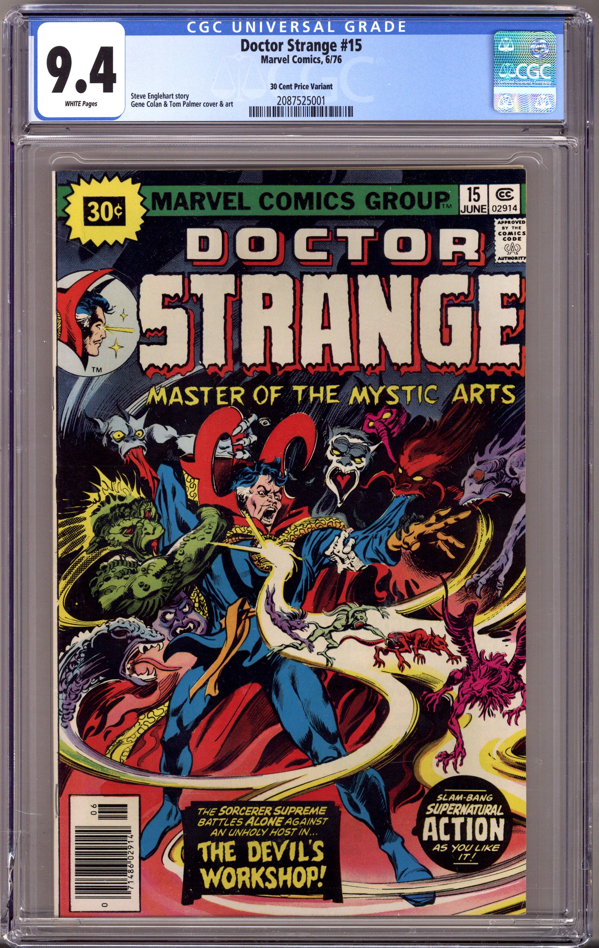 Doctor Strange Vol 2 15 CGC 9.4 (NM) 30 Cent Price Variant (1976) 