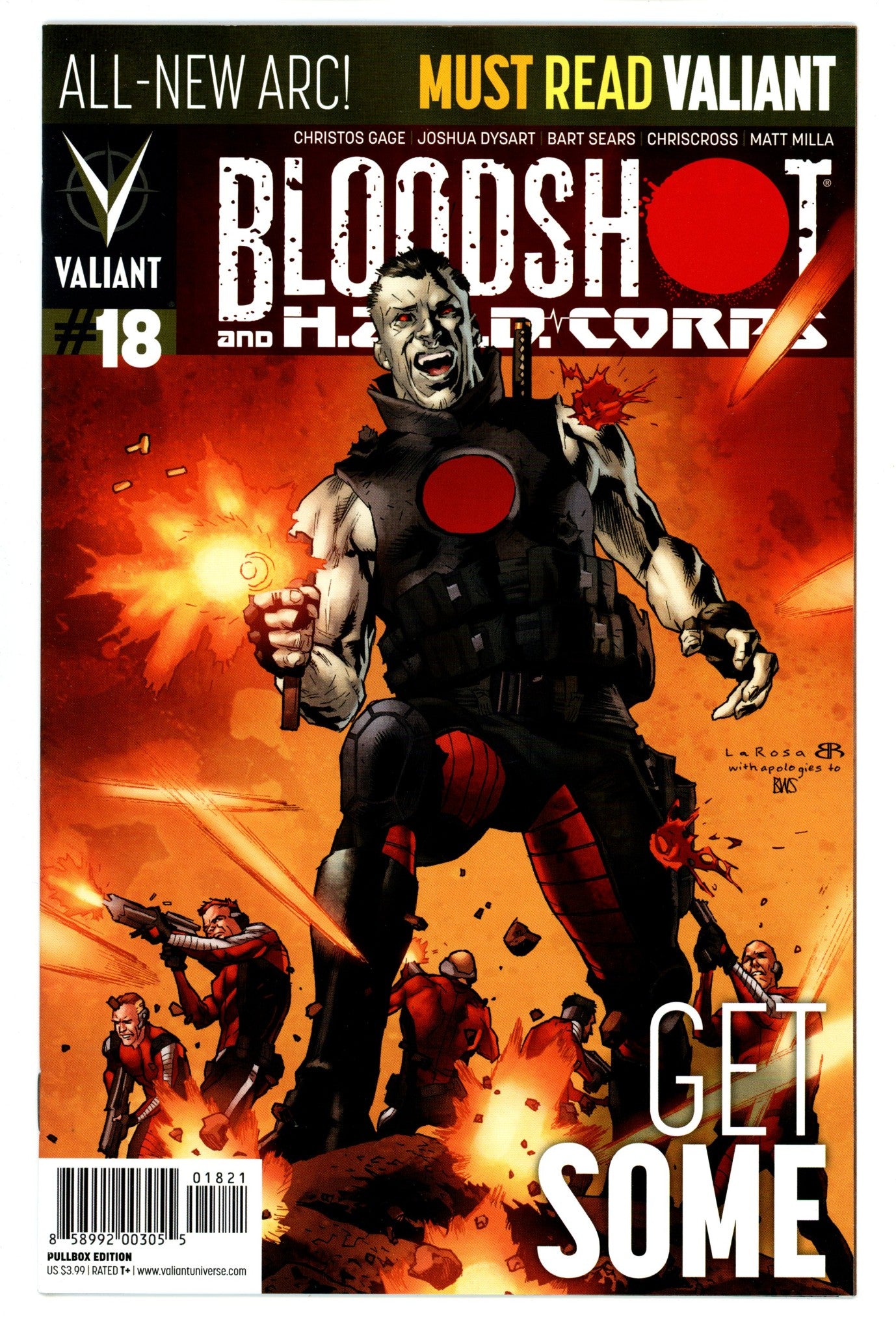 Bloodshot and H.A.R.D.Corps Vol 3 18 High Grade (2014) LaRosa Variant 