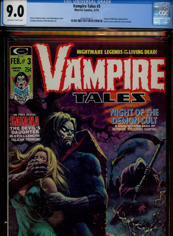 Vampire Tales 3 CGC 9.0 (VF/NM) (1974)