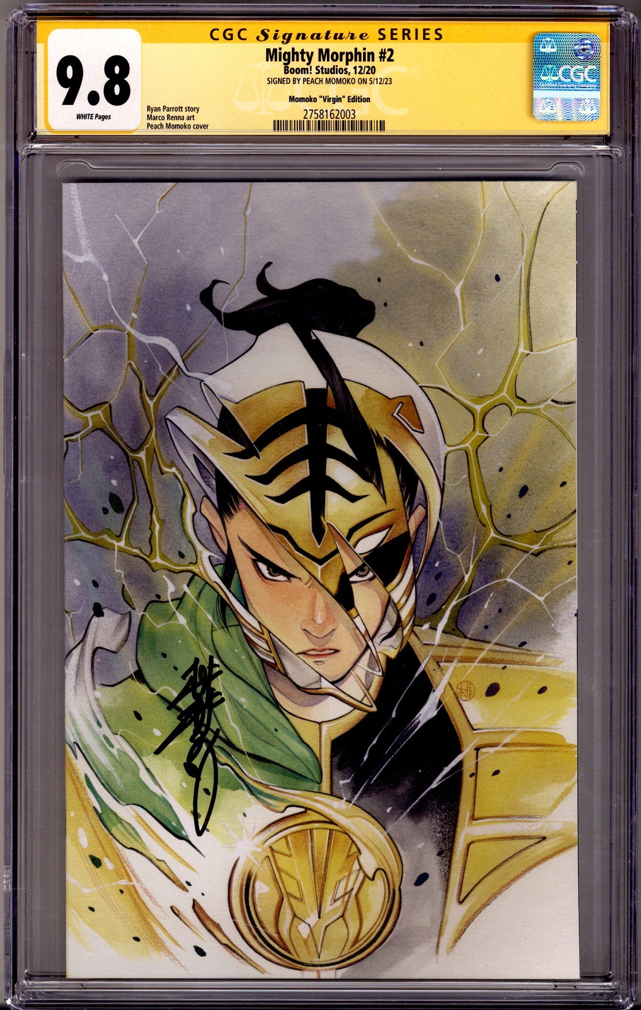 Mighty Morphin 2 CGC 9.8 (NM/M) (2020) Momoko Virgin Incentive Variant Signed x1 Cover Peach Momoko