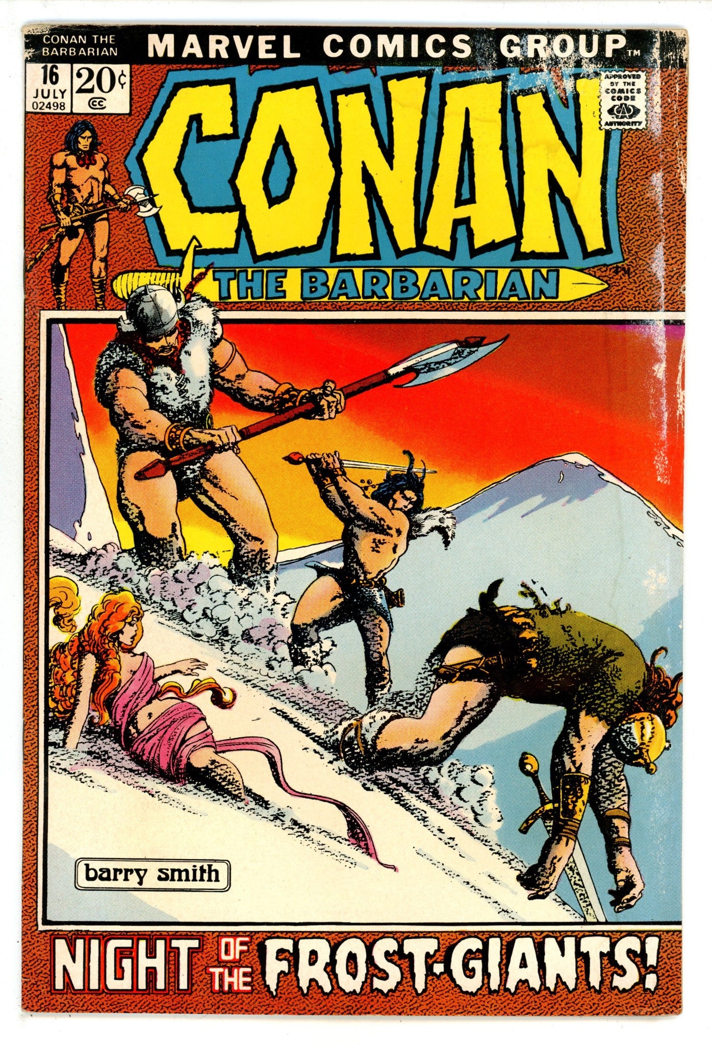 Conan the Barbarian Vol 1 16 GD+ (2.5) (1972) 