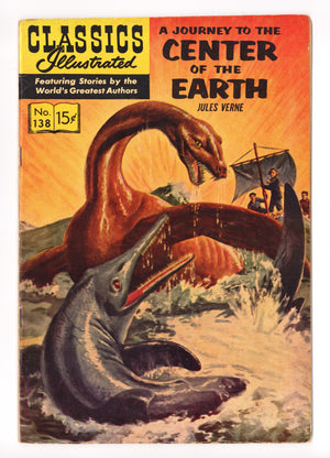 Classics Illustrated 138 [O] VG/FN (5.0) HRN 146 Journey to the Center of the Earth (1957) 