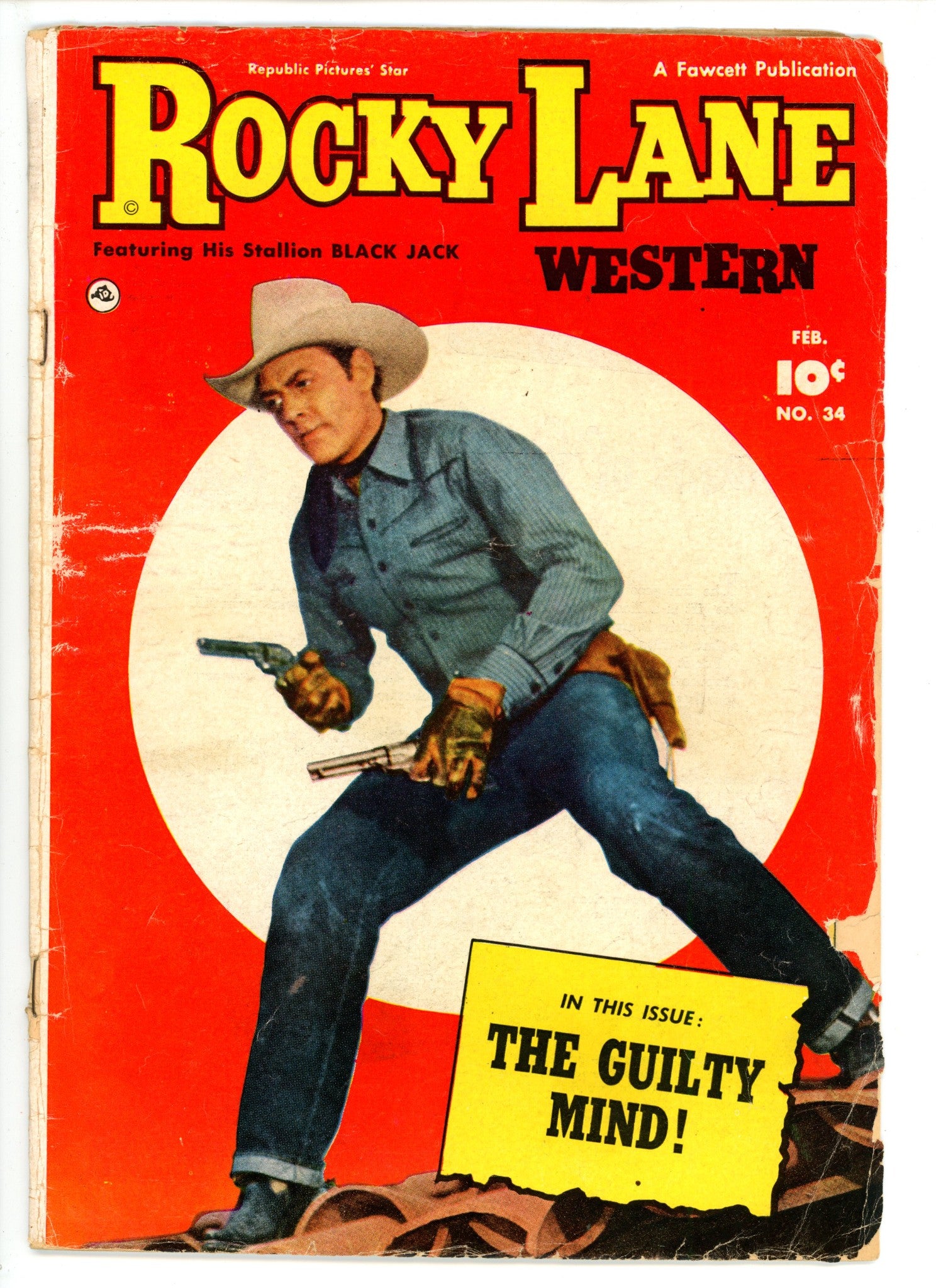 Rocky Lane Western 34 Cover Detached (1952) 