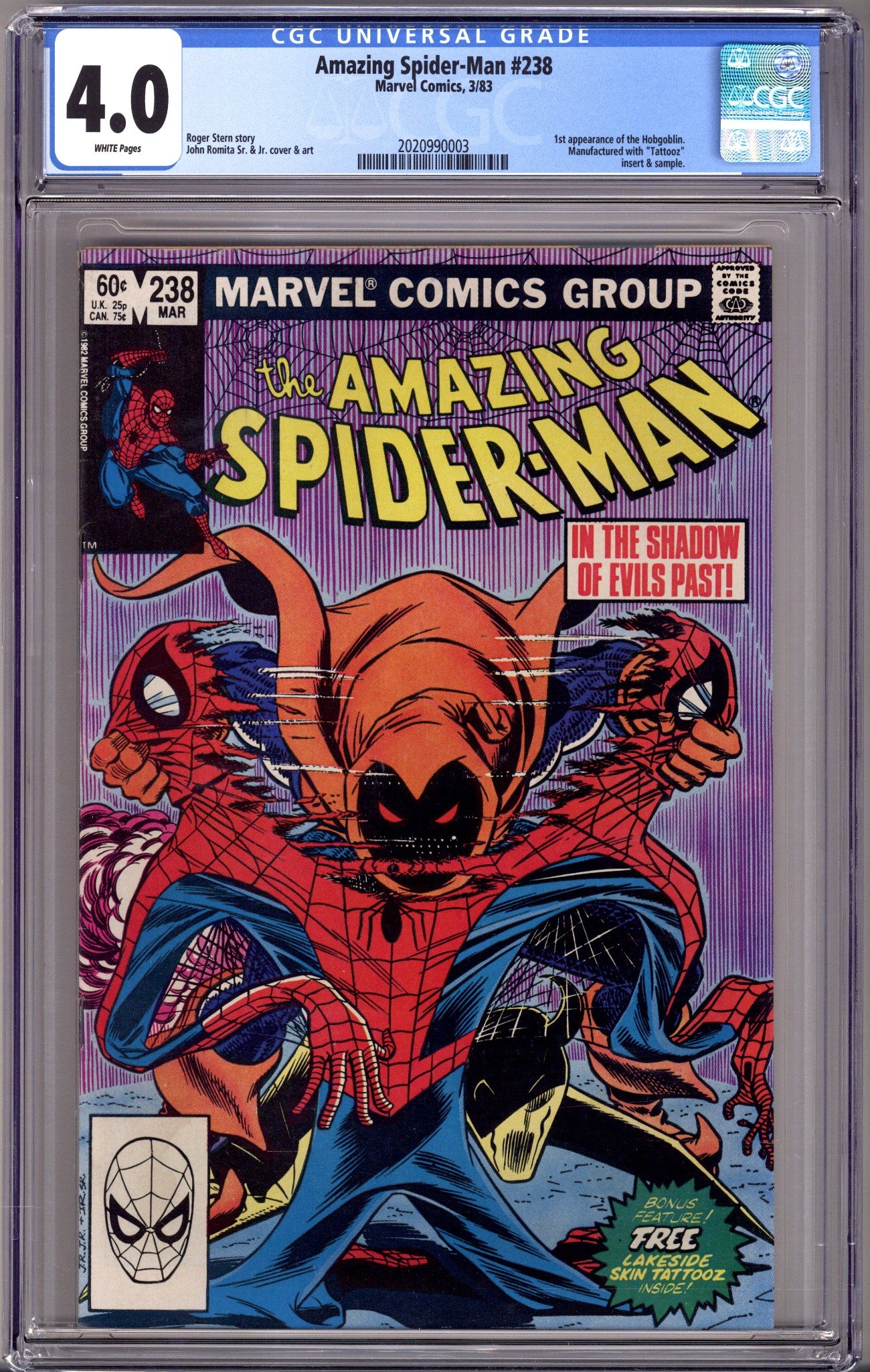 The Amazing Spider-Man Vol 1 238 CGC 4.0 (VG) (1983) 