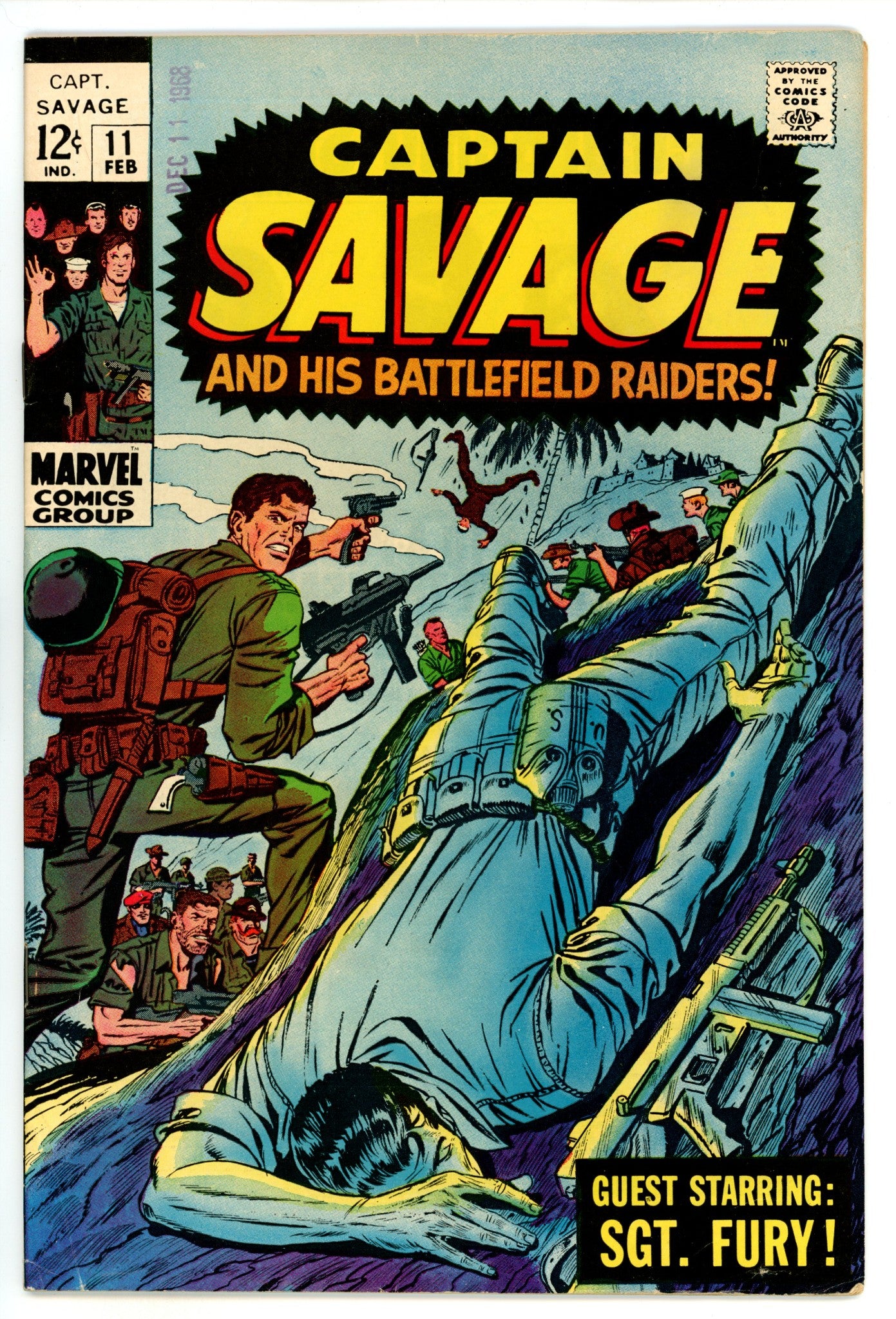Capt. Savage and His Leatherneck Raiders 11 FN (6.0) (1969) 