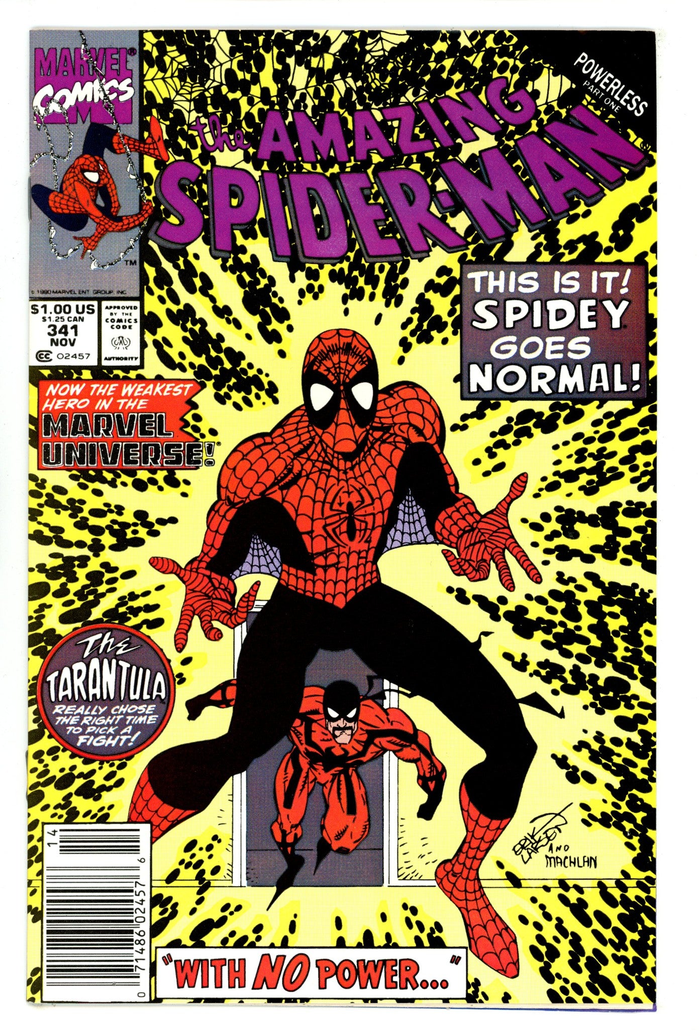 The Amazing Spider-Man Vol 1 341 VF+ (8.5) (1990) Newsstand 