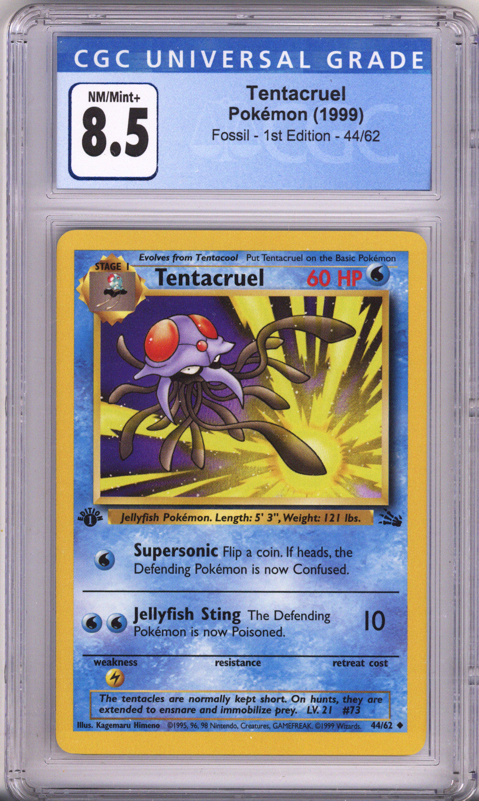 Pokemon Fossil Tentacruel 1St Edition CGC Nm/Mint Plus 8.5 (1999)