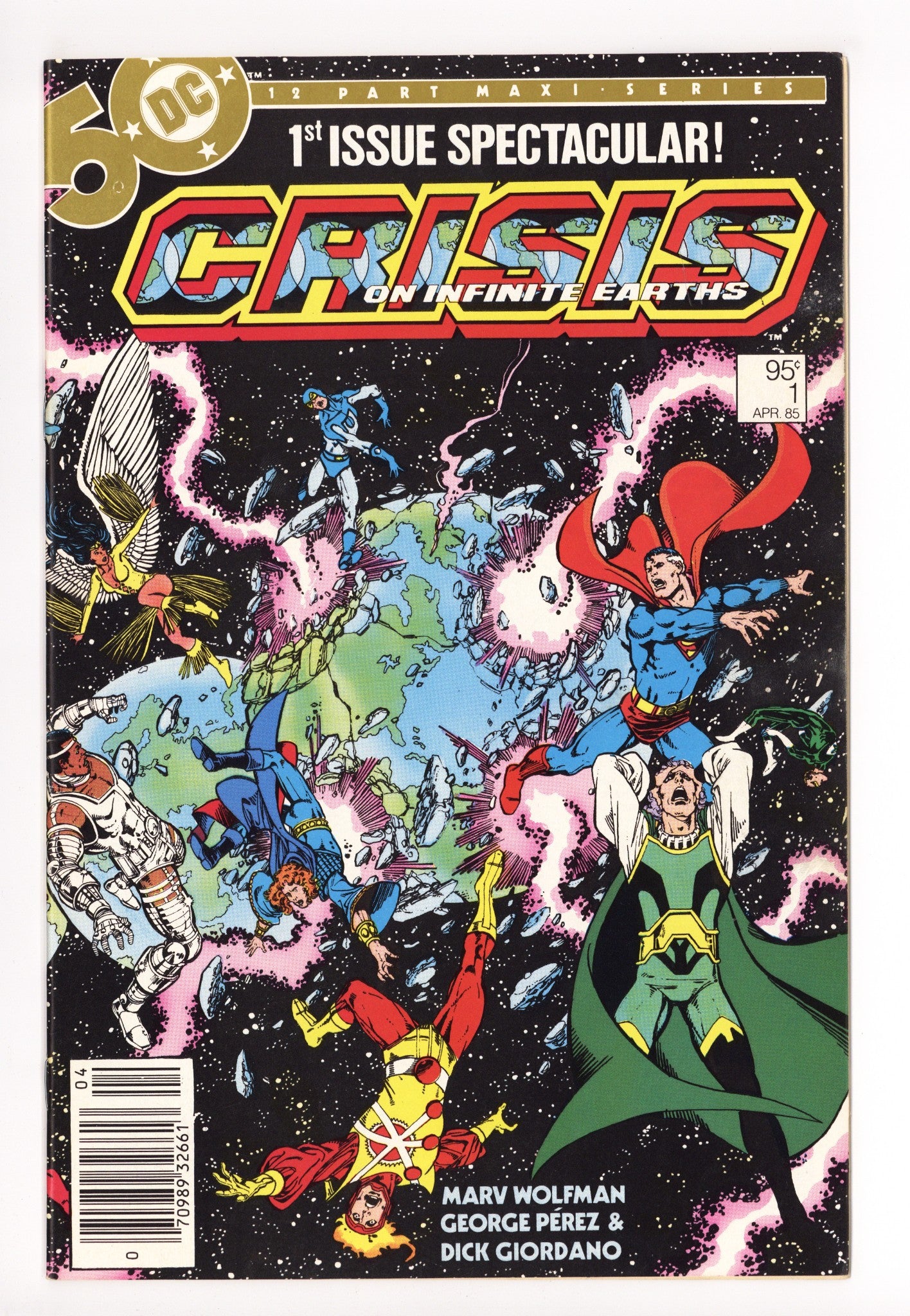 Crisis on Infinite Earths 1 FN- (5.5) (1985) Canadian Price Variant 