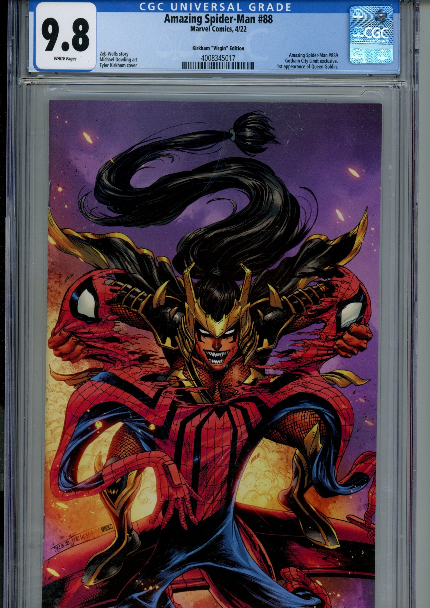 Amazing Spider-Man Vol 5 88 (889) CGC 9.8 (NM/M) (2022) Kirkham Virgin Variant 