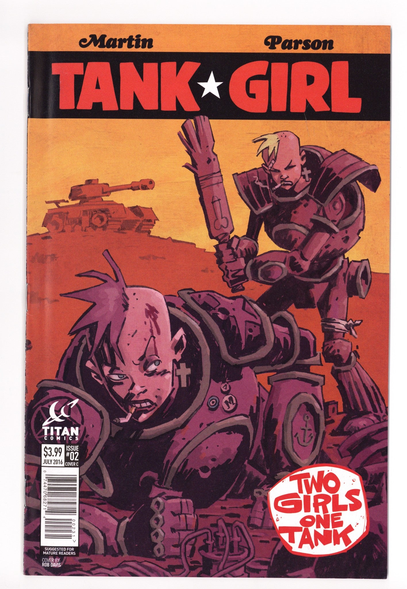 Tank Girl: Two Girls, One Tank 2 Mid Grade (2016) Davis Variant 