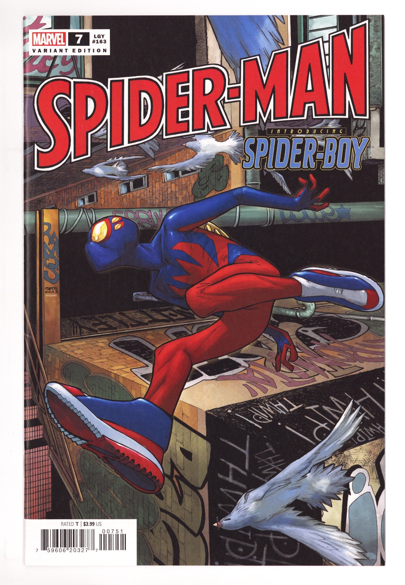 Spider-Man Vol 4 7 (163) NM- (9.2) (2023) Ramos Variant 