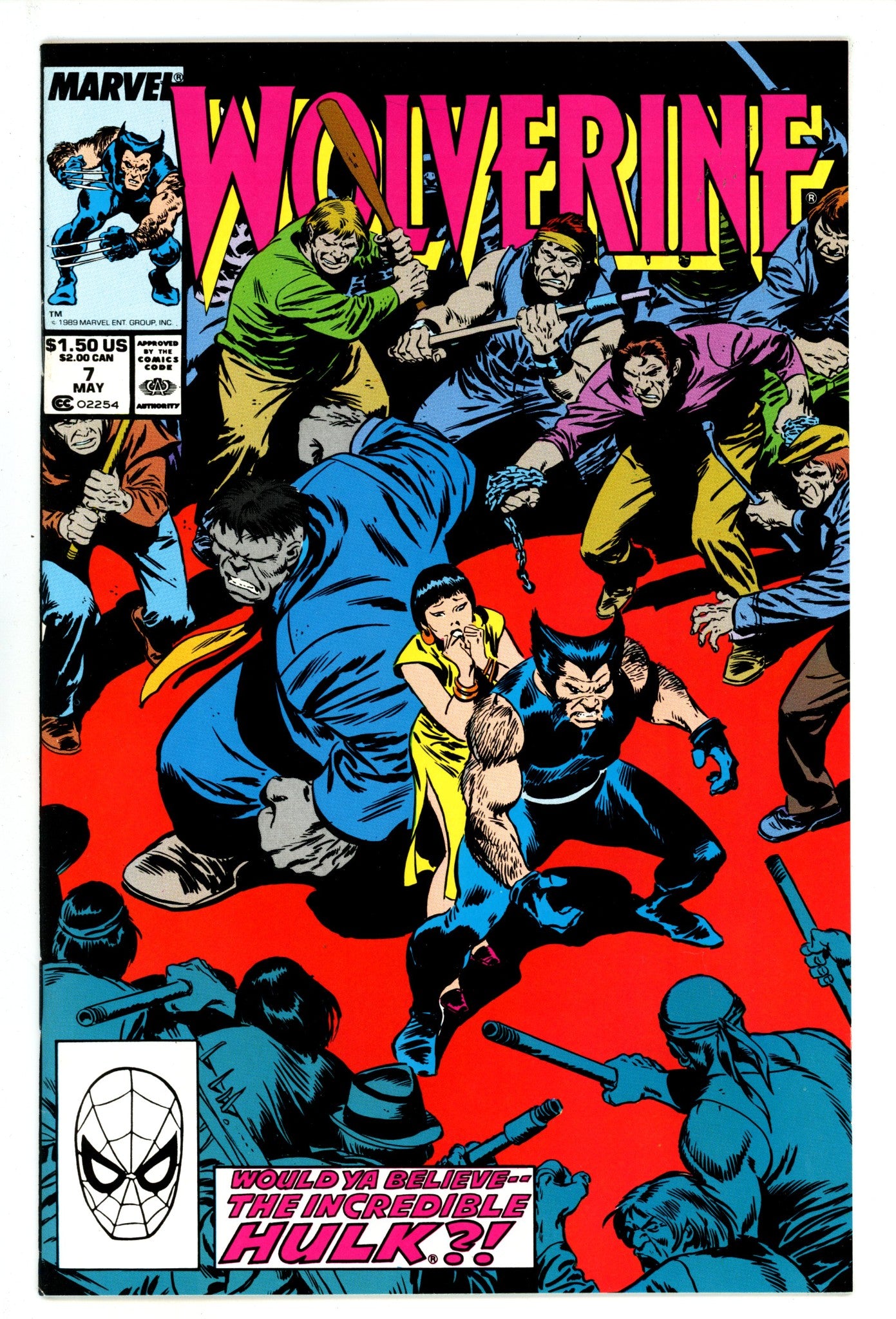 Wolverine Vol 2 7 NM- (9.2) (1989) 