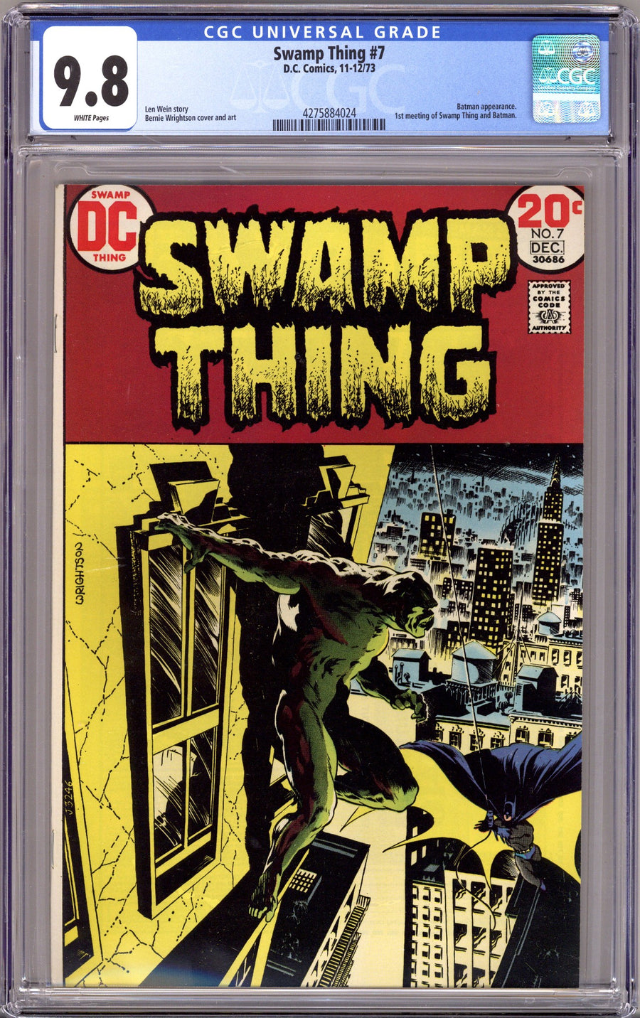 Swamp Thing Vol 1 7 CGC 9.8 (NM/M) (1973)