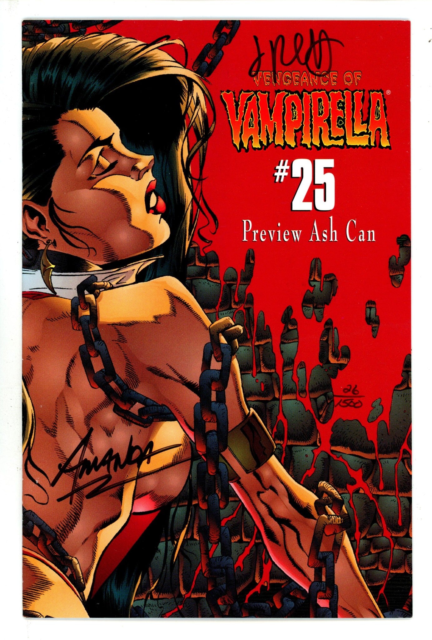Vengeance of Vampirella Vol 1 25 Preview Ashcan VF/NM Signed Amanda Conner & Jimmy Palmiotti (1996)