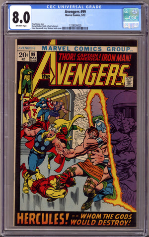The Avengers Vol 1 99 CGC 8.0 (VF) (1972)