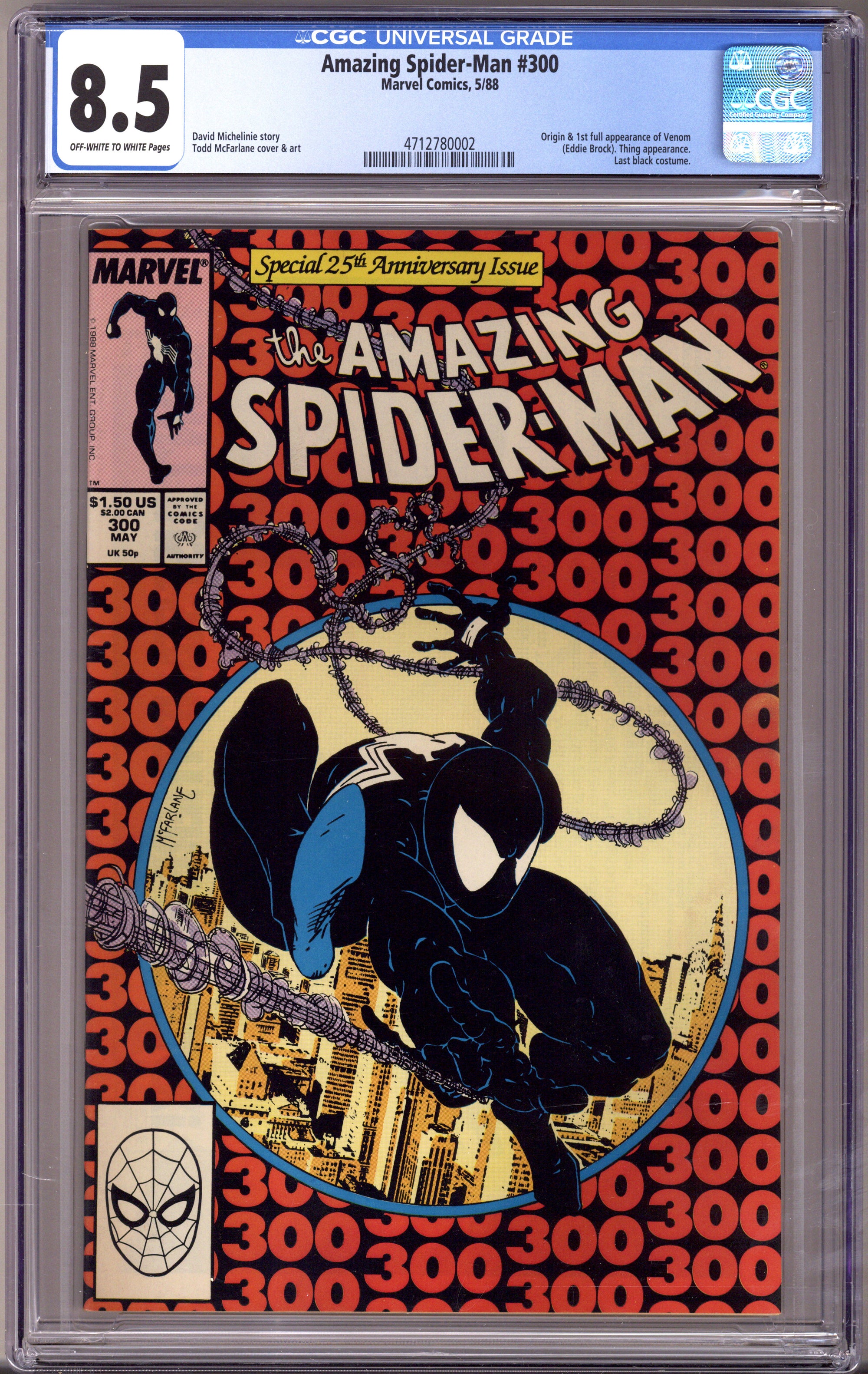 The Amazing Spider-Man Vol 1 300 CGC 8.5 (VF+) (1988) 