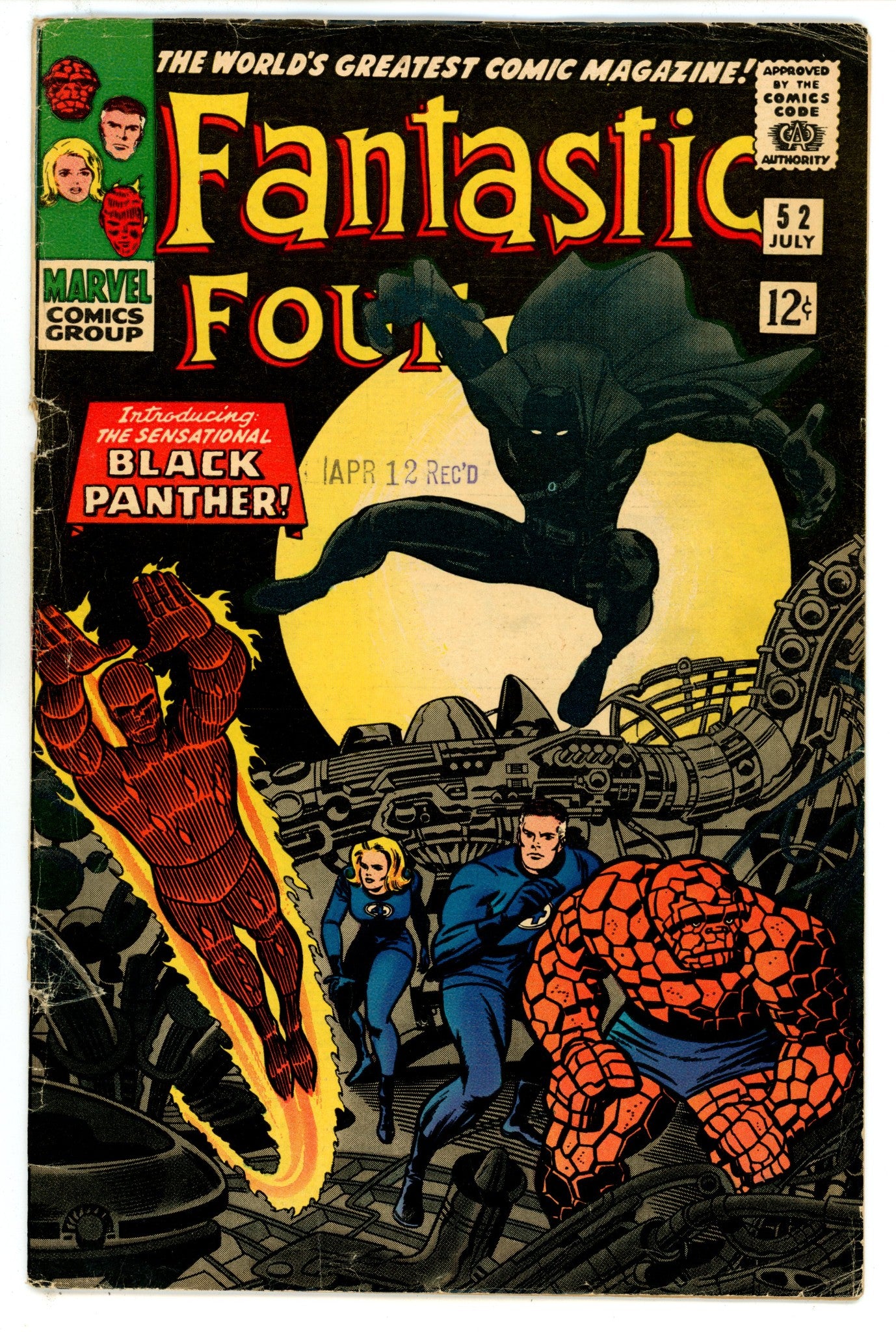Fantastic Four Vol 1 52 GD (2.0) Bottom Staple Detached (1966) 