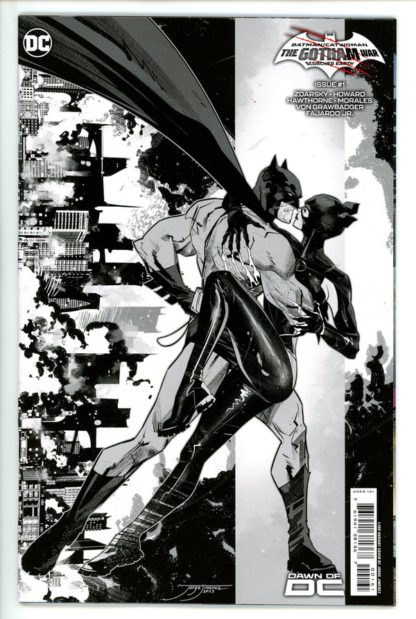 Batman Catwoman The Gotham War Scorched Earth 1 Jimenez B&W Incentive Variant NM+ (2023)
