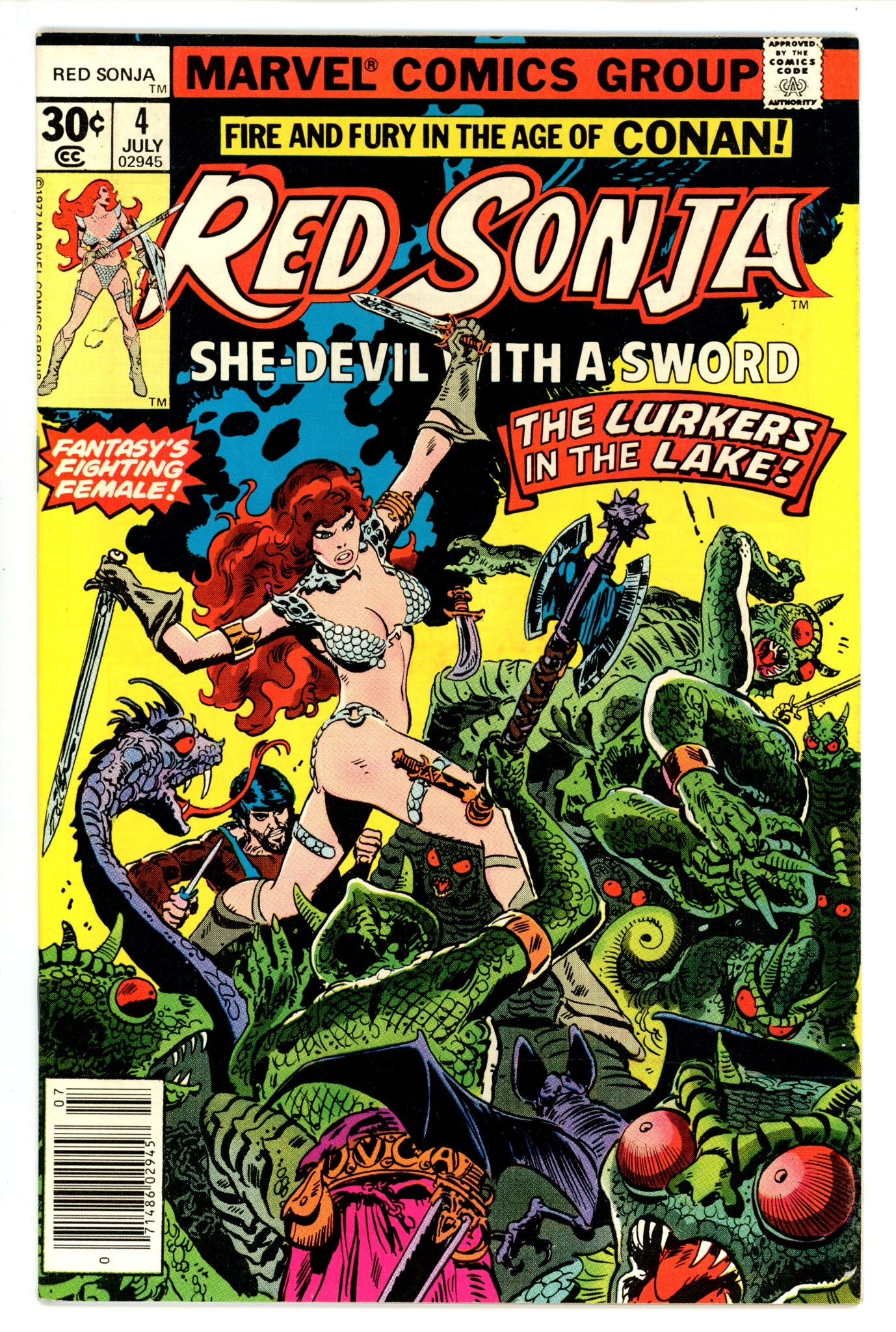 Red Sonja Vol 1 4 VF+ (1977)