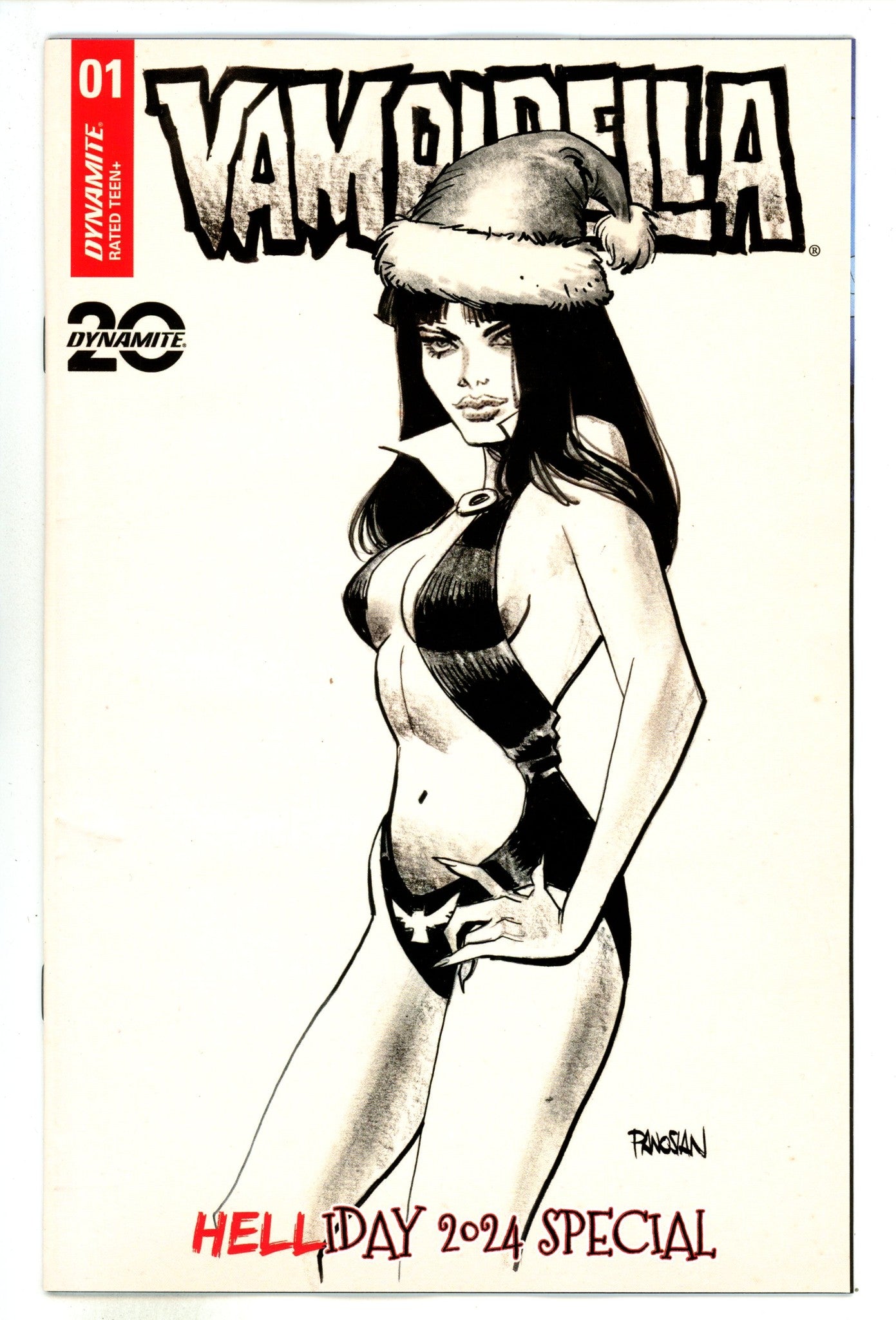 Vampirella Helliday 2024 Special  1 Panosian  B&W Variant   (2024)