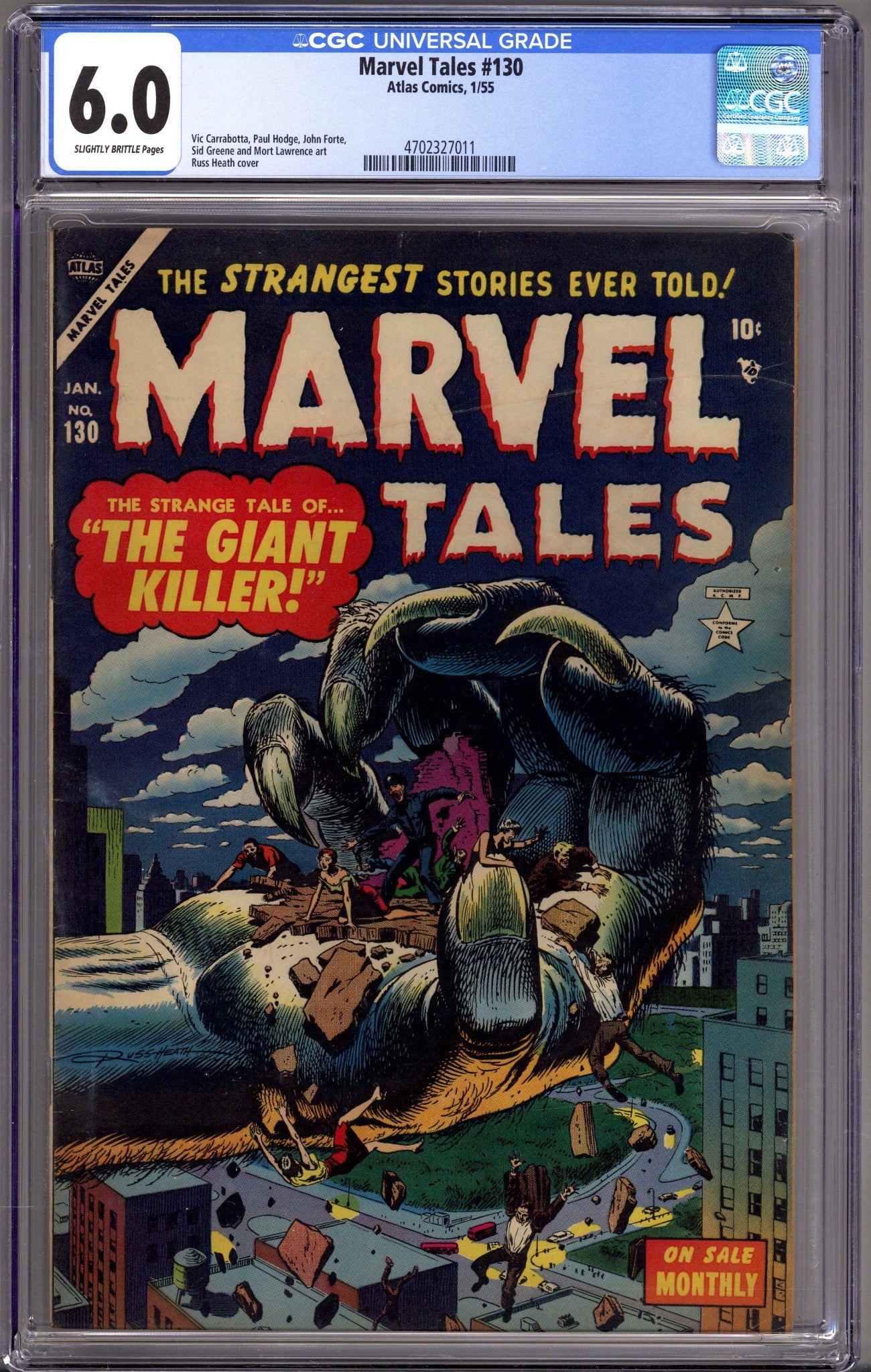 Marvel Tales Vol 1 130 CGC 6.0 (FN) (1955) 