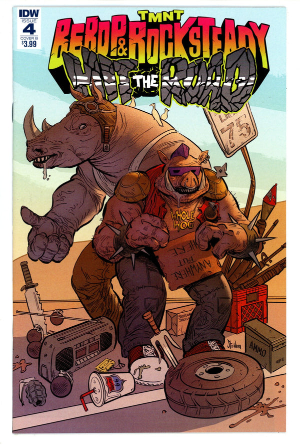 Teenage Mutant Ninja Turtles: Bebop & Rocksteady Hit the Road 4 High Grade (2018) Strahm Variant
