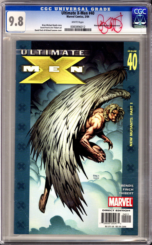 Ultimate X-Men Vol 1 40 CGC 9.8 (NM/M) (2004) Signed x1 On Case Brian Michael Bendis