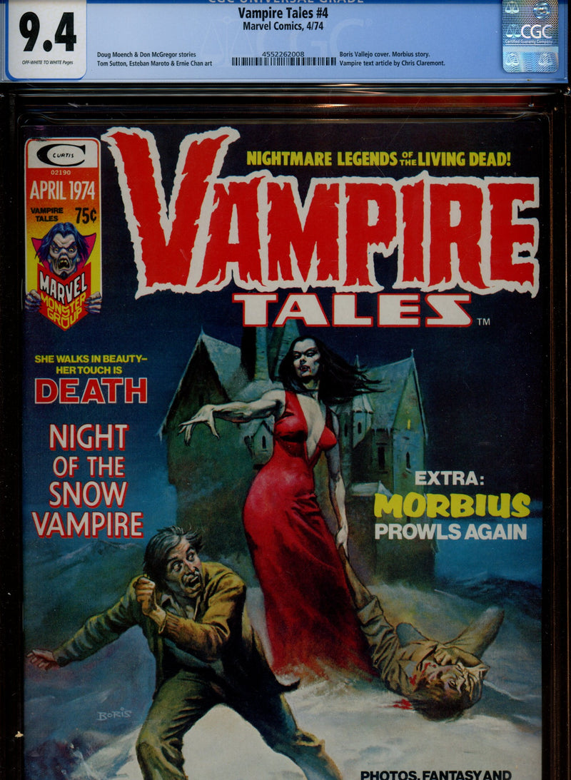 Vampire Tales 4 CGC 9.4 (NM) (1974) 