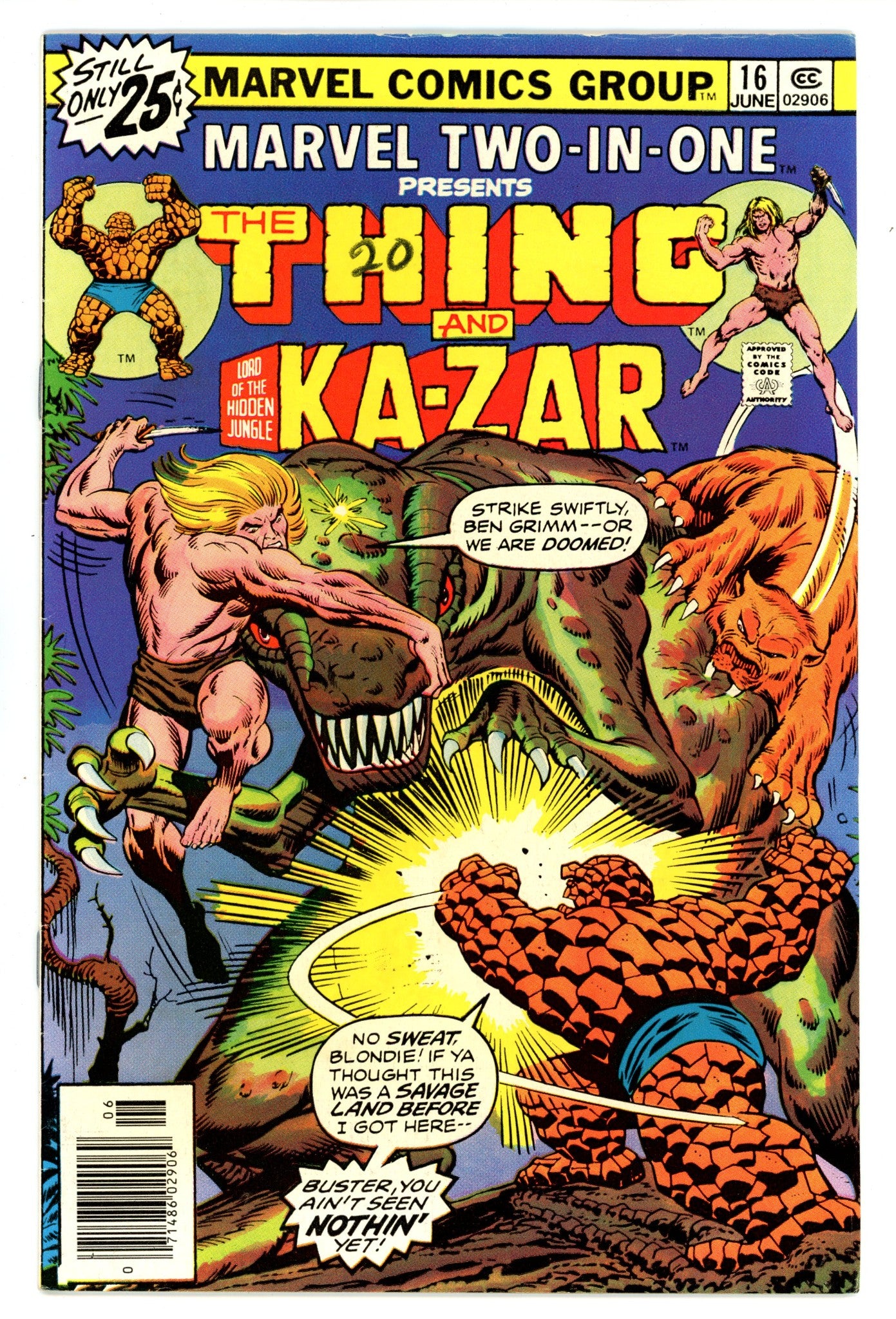 Marvel Two-in-One Vol 1 16 Mid Grade (1976) 