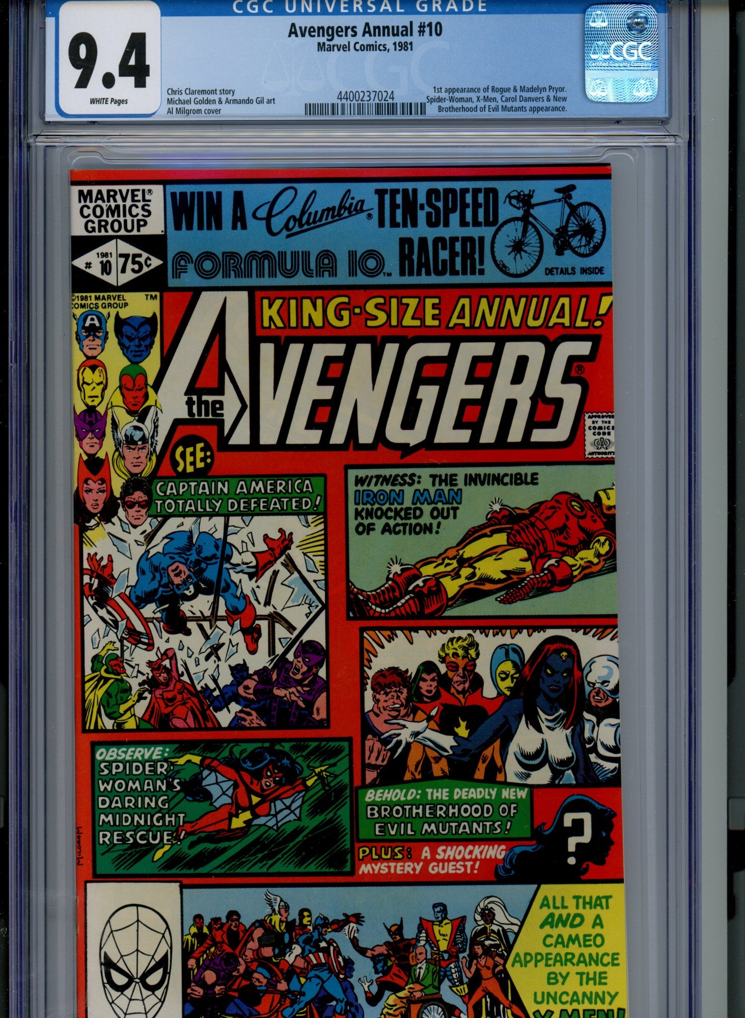 The Avengers Annual Vol 1 10 CGC 9.4 (NM) (1981) 