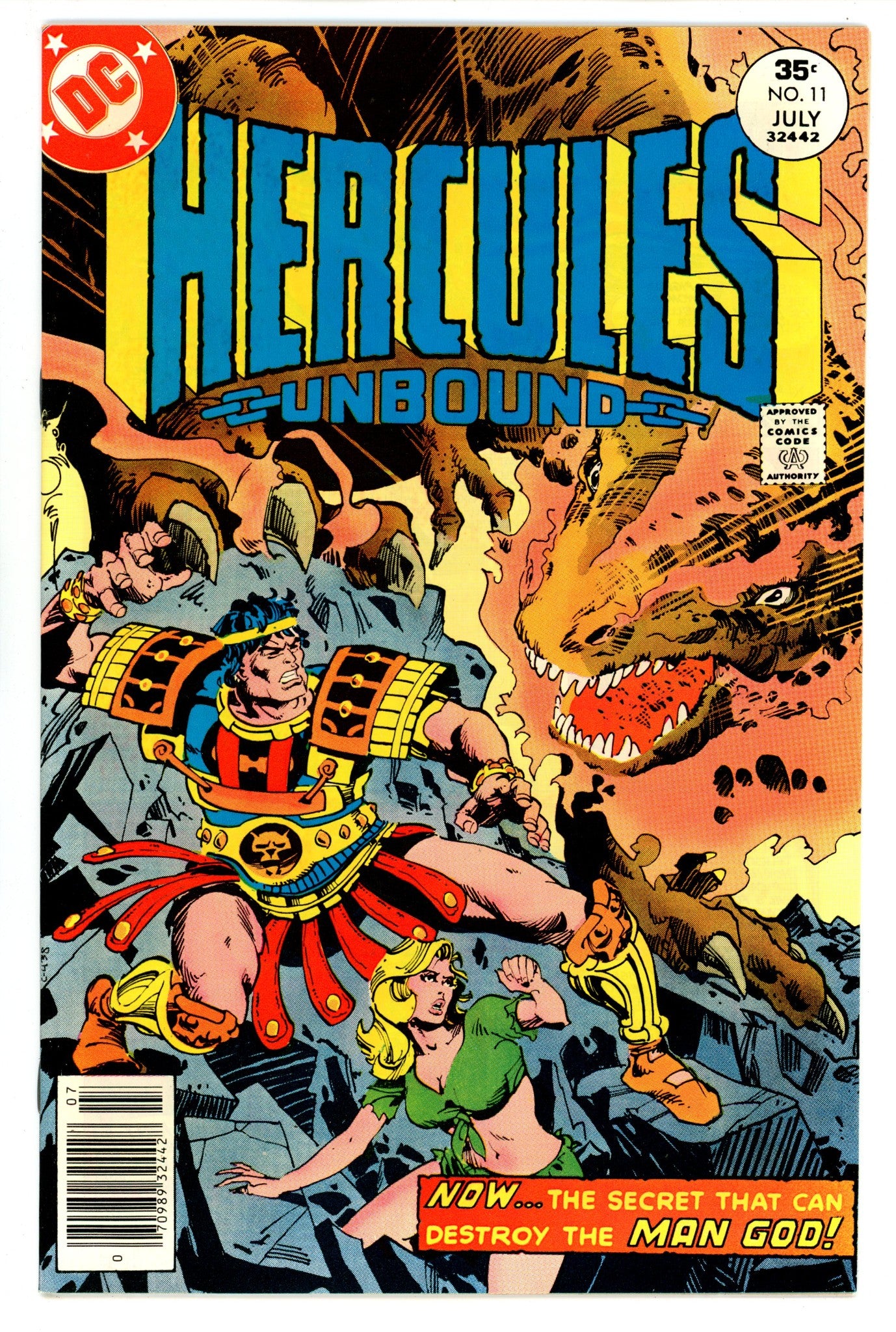 Hercules Unbound  11  VF+ (8.5)  (1977)   