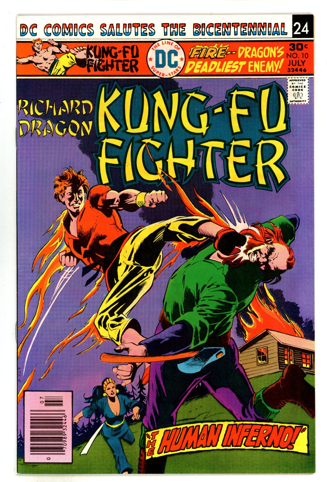 Richard Dragon, Kung-Fu Fighter 10 VF/NM (9.0) (1976) 