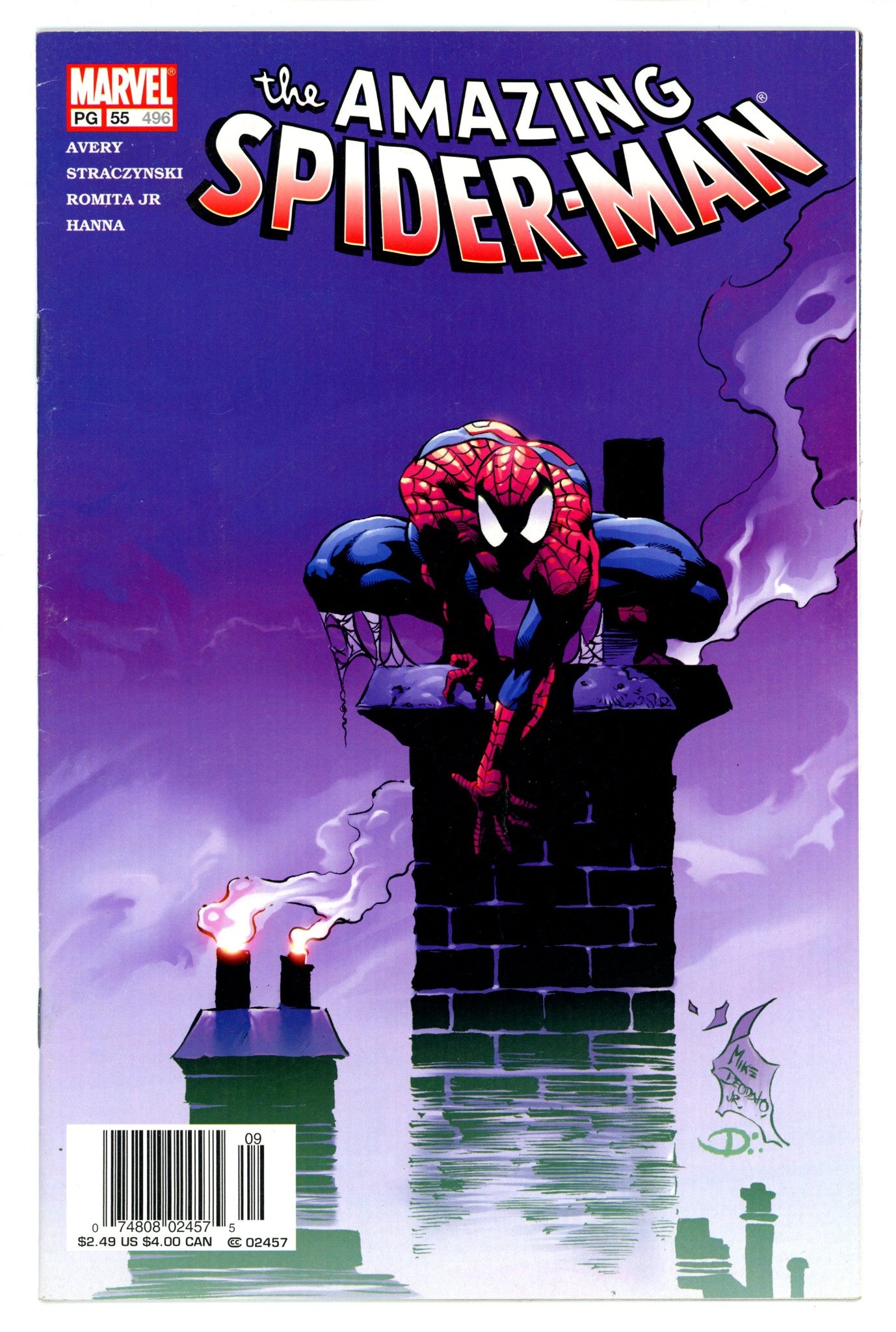 The Amazing Spider-Man Vol 2 55 (496) FN+ (6.5) (2003) Newsstand 