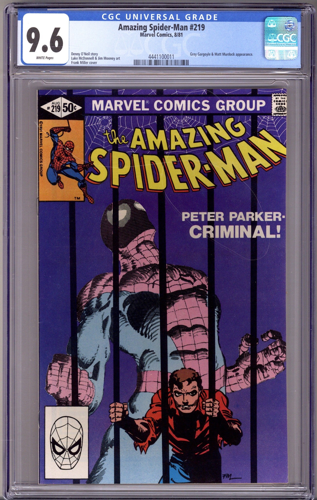 The Amazing Spider-Man Vol 1 219 CGC 9.6 (NM+) (1981) 
