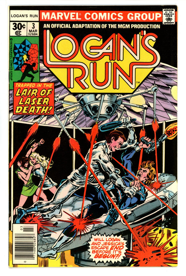 Logan's Run Vol 1 3 VF+ (8.5) (1977)