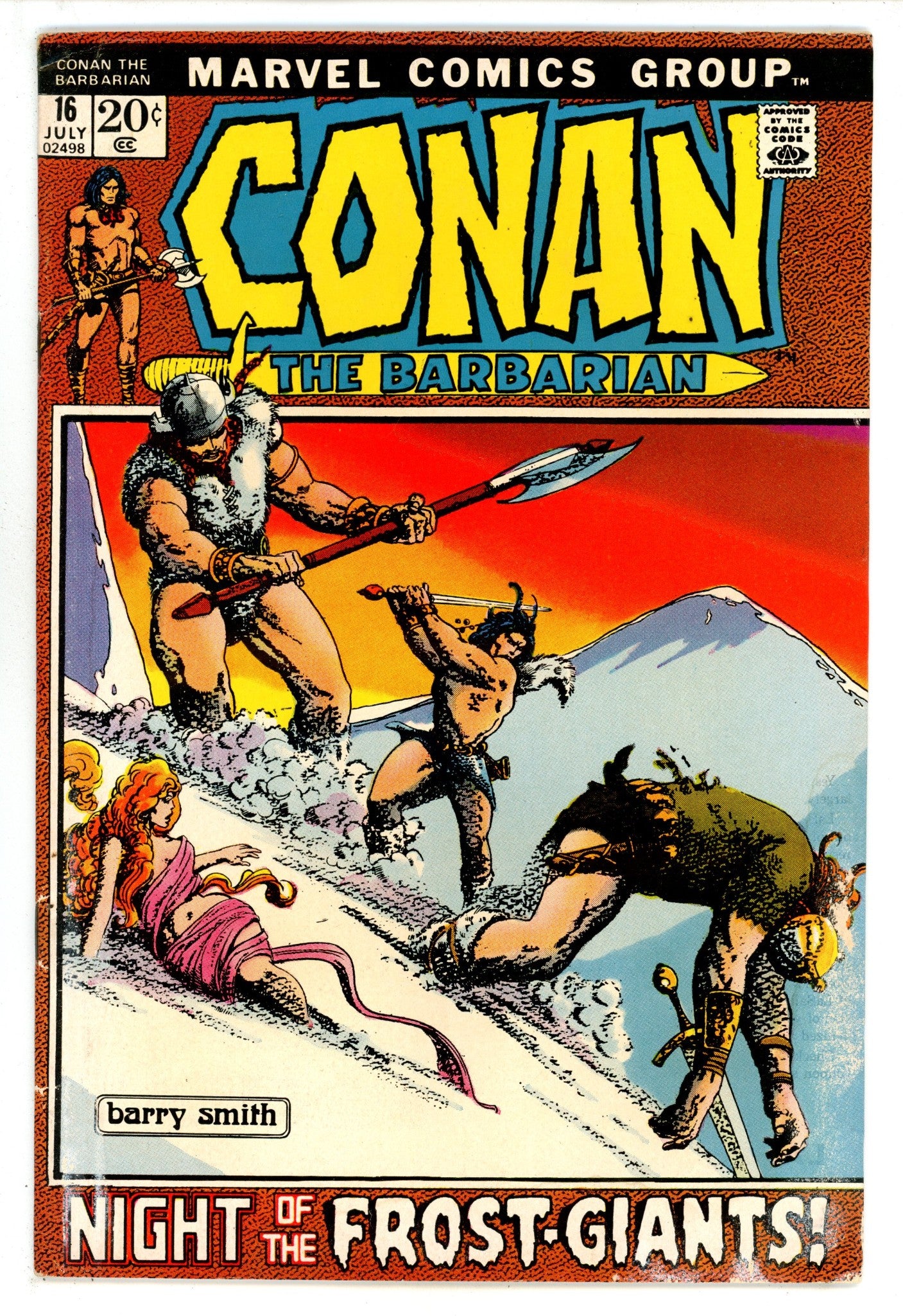 Conan the Barbarian Vol 1 16 GD/VG (3.0) (1972) 
