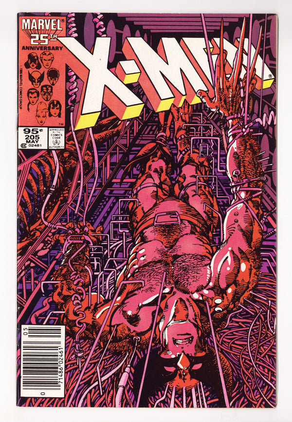 The Uncanny X-Men Vol 1 205  FN+ (6.5)   (1986)     Canadian Price Variant
