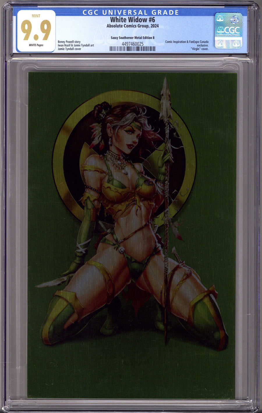 White Widow 6 CGC 9.9 (MINT) (2024) Tyndall Metal Virgin Exclusive Variant 